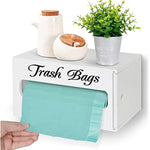 Bamboo Trash Bag Dispenser Wall Mounted