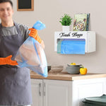 Bamboo Trash Bag Dispenser Wall Mounted