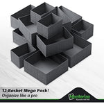 Set Of 12 Closet Organizer and Storage Divider Baskets For Clothes
