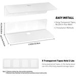 Floating Hanging Shelves with Cable Clips for Bedroom & Gaming Room - Set Of 2