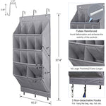 Large Deep Pockets Door Shoe Rack with 3 Hooks