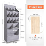 Large Deep Pockets Door Shoe Rack with 3 Hooks