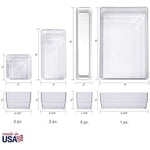 10-Piece Stackable Clear Drawer Organizer Set