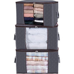 Storage Bag Organizer with Reinforced Handle Thick Fabric for Comforters
