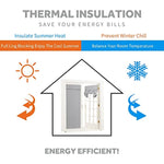 Self Stick Tie Up Shades Tricia Door Window - W 26 x L 69 inches