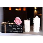 Farmhouse Rustic Wood Decorative Books Stack for Home Coffee Table Living Room