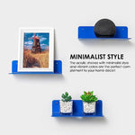 Floating Hanging Shelves with Cable Clips for Bedroom & Gaming Room - Set Of 2