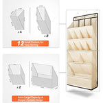 Large Deep Pockets Door Shoe Rack with 3 Hooks