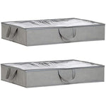 Under Bed Fabric Storage Container Bags with Window and Handles
