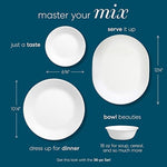 Triple Layer Glass And Chip Resistant Lightweight Round 6 3 4 Inch Plates