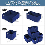 Foldable Closet Organizers and Storage Dresser Drawer Dividers for Clothes, Socks, Scarves & Ties