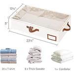 Under Bed Storage Containers with Zippers for Cloths & Blankets