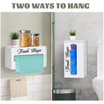 Bamboo Trash Bag Dispenser Wall Mounted