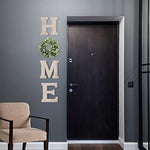 Wood Home Letters for Wall Art with Artificial Eucalyptus