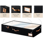 Under Bed Storage Containers with Zippers for Cloths & Blankets