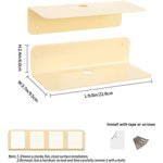 Floating Hanging Shelves with Cable Clips for Bedroom & Gaming Room - Set Of 2