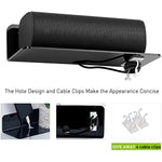 Floating Hanging Shelves with Cable Clips for Bedroom & Gaming Room - Set Of 2