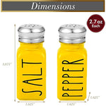 Stainless Steel Lid Glass Salt and Pepper Shakers