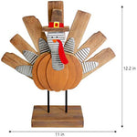 Wooden Indoor Tabletop Turkey Decor for Thanksgiving