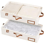 Under Bed Storage Containers with Zippers for Cloths & Blankets