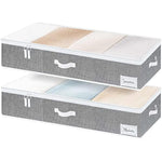 Under Bed Storage Containers with Zippers for Cloths & Blankets