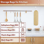 2Pcs Reusable Plastic Bag Organizer Wall Mount