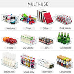 8 PACK Stackable Pantry Organizer Bins, 3 sizes