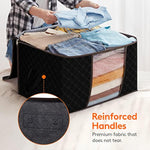 Storage Bag Organizer with Reinforced Handle Thick Fabric for Comforters