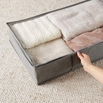 Under Bed Fabric Storage Container Bags with Window and Handles