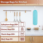 2Pcs Reusable Plastic Bag Organizer Wall Mount
