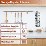 2Pcs Reusable Plastic Bag Organizer Wall Mount