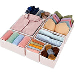 Foldable Closet Organizers and Storage Dresser Drawer Dividers for Clothes, Socks, Scarves & Ties