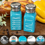 Stainless Steel Lid Glass Salt and Pepper Shakers