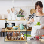 2 Tier Kitchen Counter Shelf Organizer