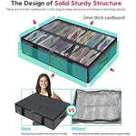 Underbed Solution Shoes Container Bags with Sturdy Sidewall & Reinforced Handles