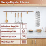 2Pcs Reusable Plastic Bag Organizer Wall Mount