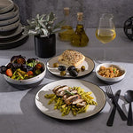 Classic Double Bowl Dinnerware Set Service For 4 16Pcs