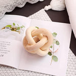 3 Link Wood Knot Decor Hand Carved Coffee Table Decor