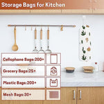 2Pcs Reusable Plastic Bag Organizer Wall Mount