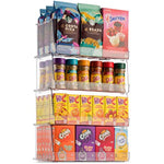 Set of 4 Clear Pantry Organizer Bins with Wide Open Front, 12" Wide