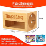 Bamboo Trash Bag Dispenser Wall Mount