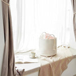 Decorative Rope Basket Wooden Bead Decoration with Handles