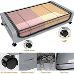 Upgraded Capacity Under Bed Storage Containers with Clear Lid