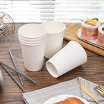 12 Oz White Disposable Paper Cups 300 Pack