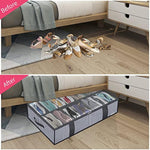 Underbed Solution Shoes Container Bags with Sturdy Sidewall & Reinforced Handles