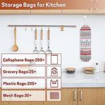 2Pcs Reusable Plastic Bag Organizer Wall Mount