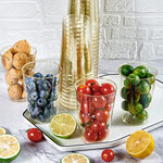 12Oz Champagne Gold Plastic Cups 100 Pcs