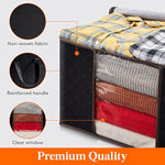 Storage Bag Organizer with Reinforced Handle Thick Fabric for Comforters