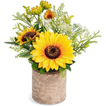 Sunflower Artificial Flowers Pot for Bedroom & Living Room