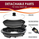 Smokeless-Indoor-Electric-BBQ-Grill-with-Glass-Lid